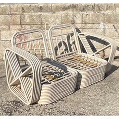 Midcentury Paul Frankl Six Strand Loveseat