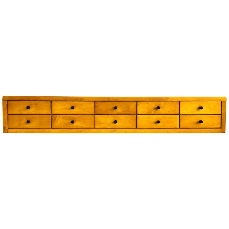 Midcentury Paul Mccobb 1502 Small Jewelry Chest 10 Drawer Maple