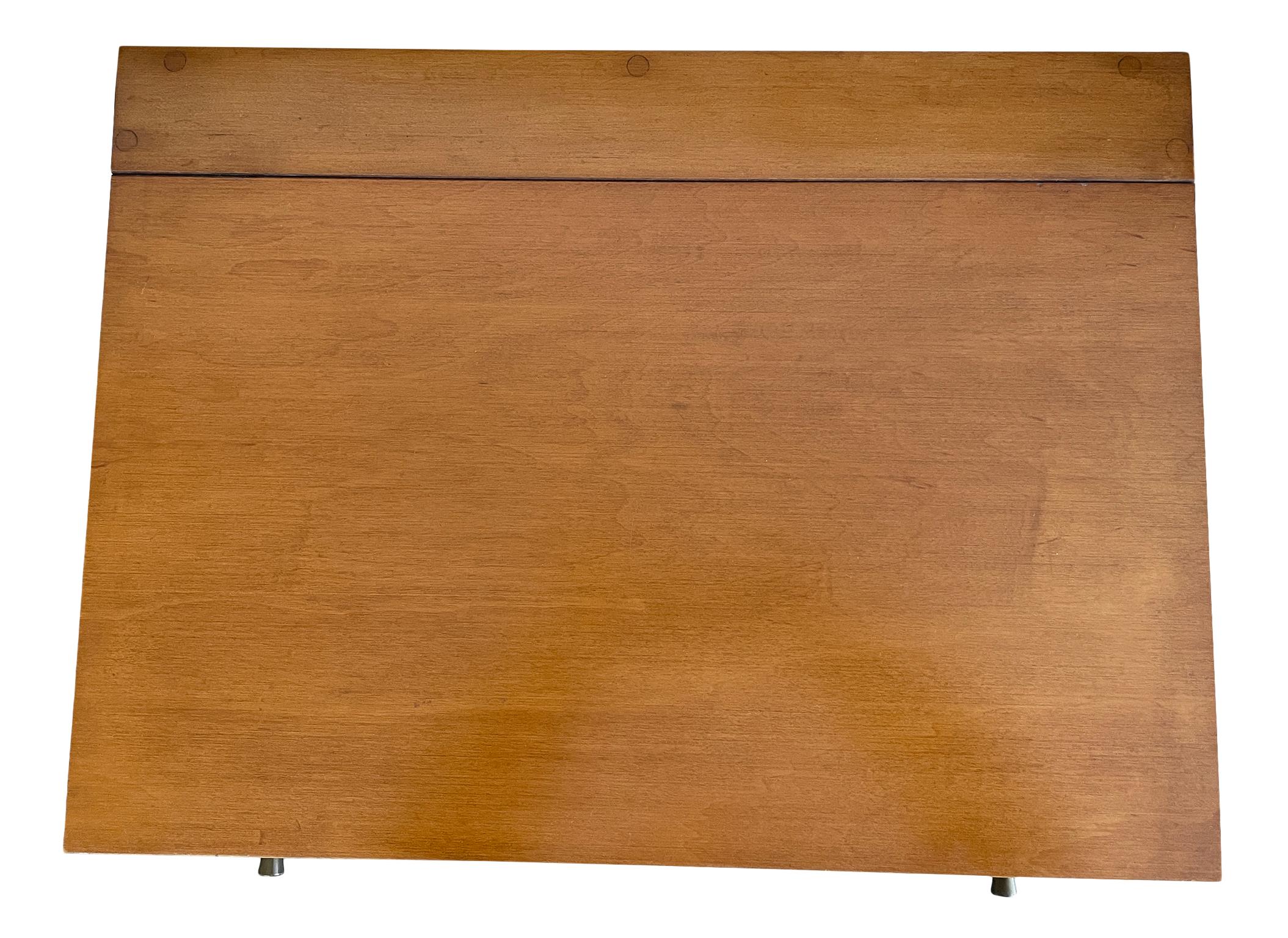 Midcentury Paul McCobb #1559 Hanging Jewelry Chest Mirror Vanity Maple Brass In Good Condition In BROOKLYN, NY
