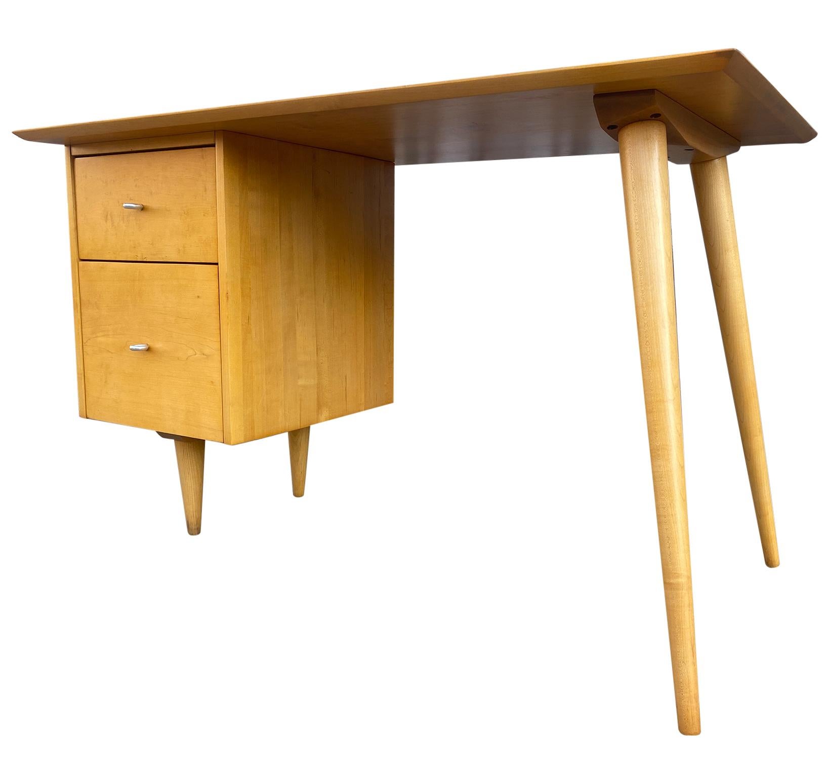 blonde wood desk