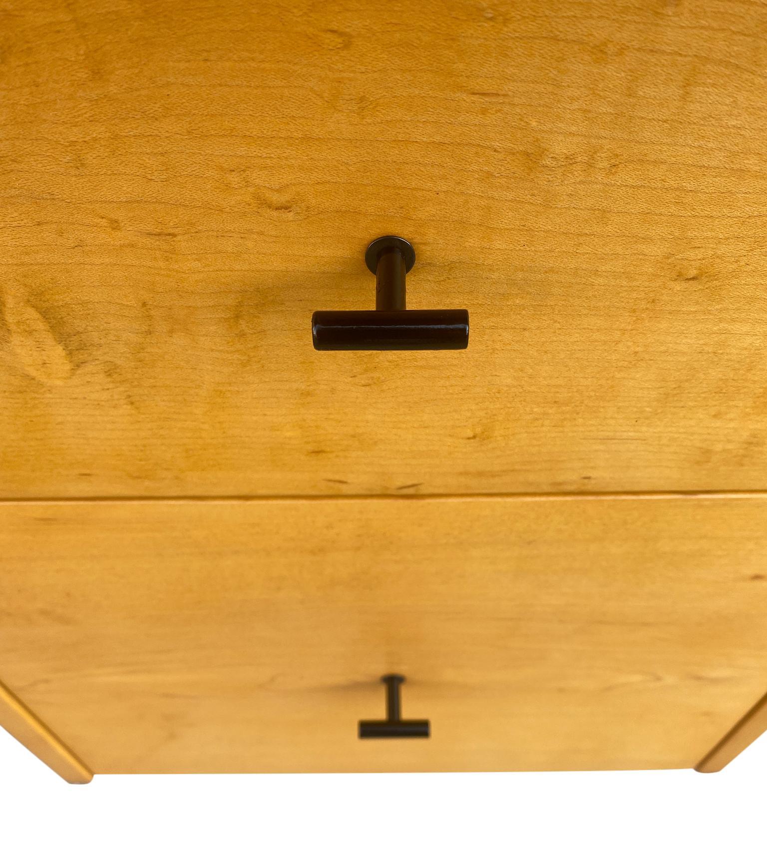 Acier Pulls de bureau à double tiroir Paul McCobb #1560, finition érable blond, milieu du siècle dernier en vente