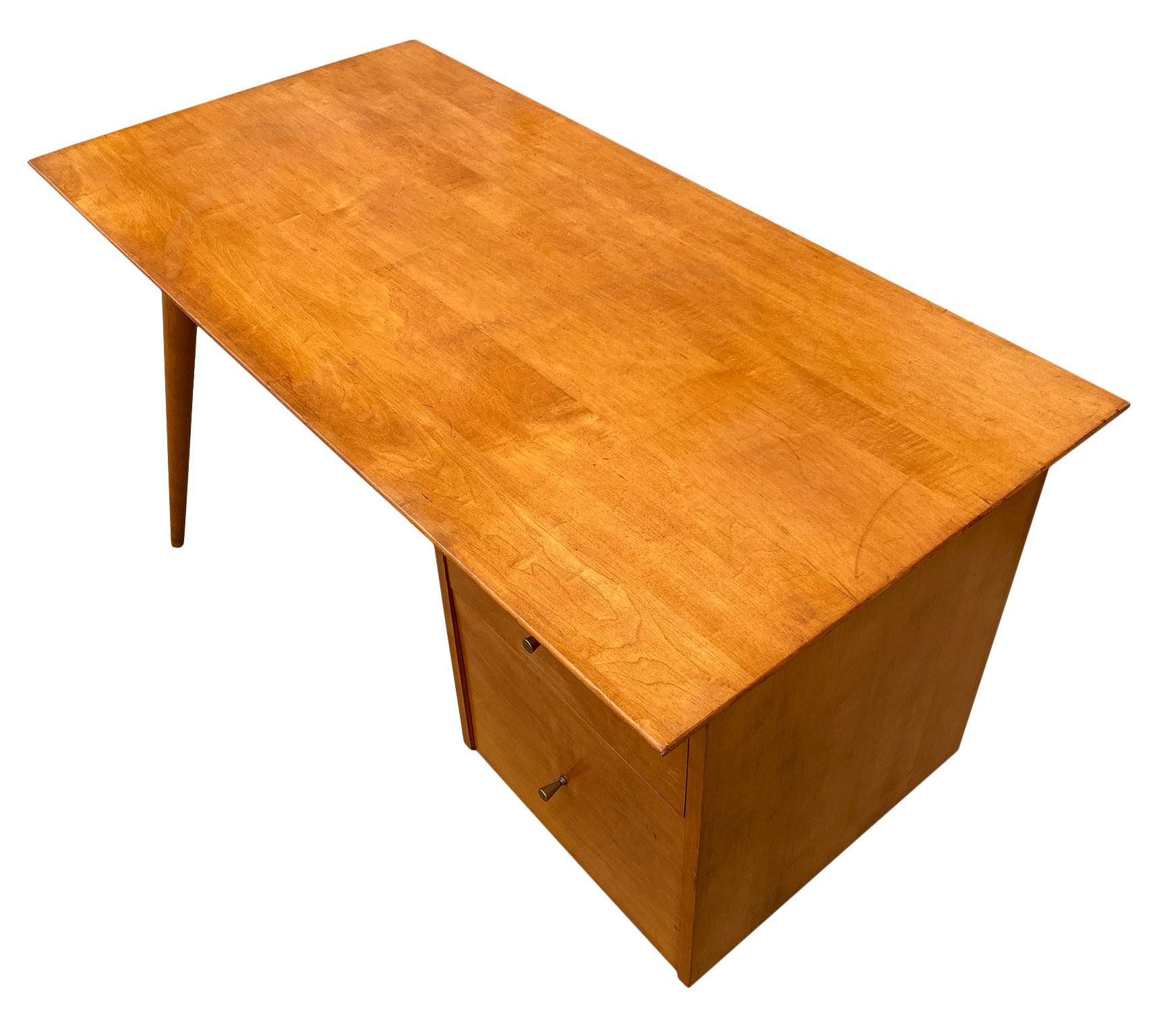 maple finish desk