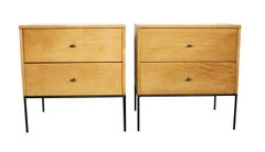 Comodini a 2 cassetti #1503 Paul McCobb del Medioevo Laccato Biondo T Pulls