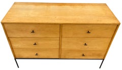 Midcentury Paul McCobb 6 Drawer Dresser Credenza #1509 Blonde Maple T Pulls