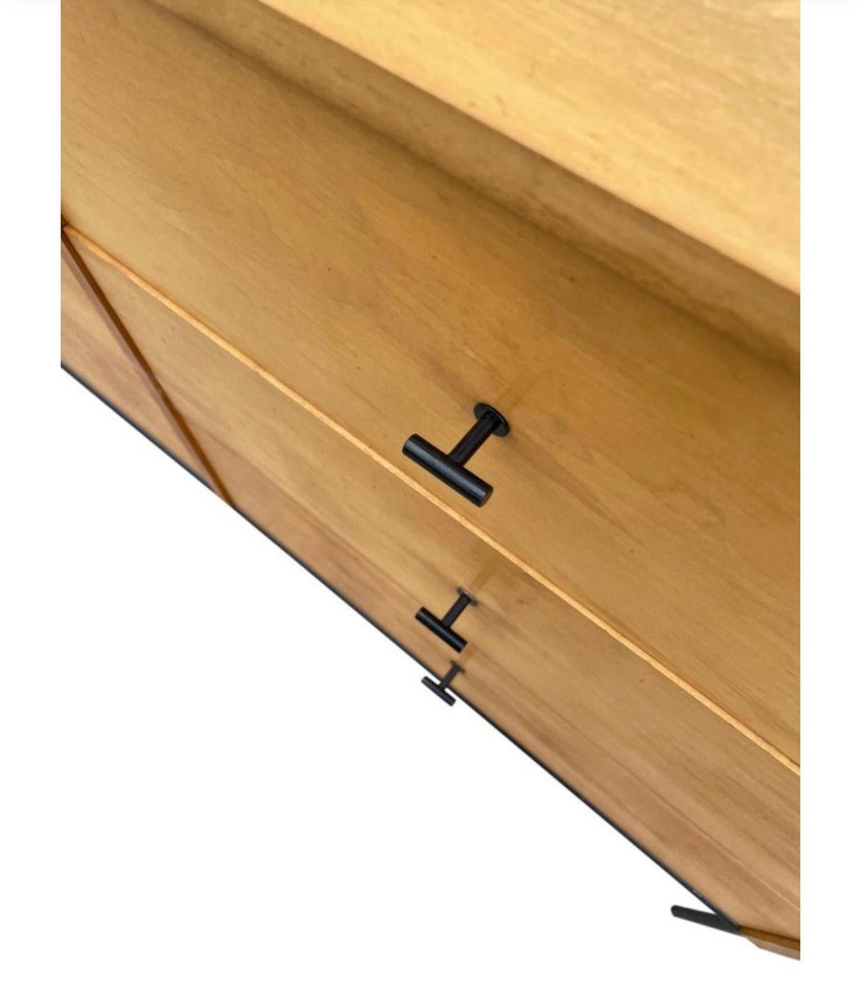 Woodwork Midcentury Paul McCobb 6 Drawer Dresser Credenza #1509 Blonde Maple T Pulls