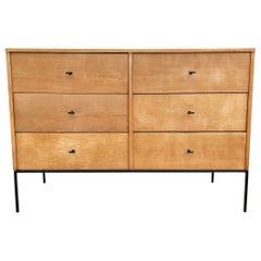 Midcentury Paul McCobb 6 Drawer Dresser Credenza #1509 Blonde Maple T Pulls