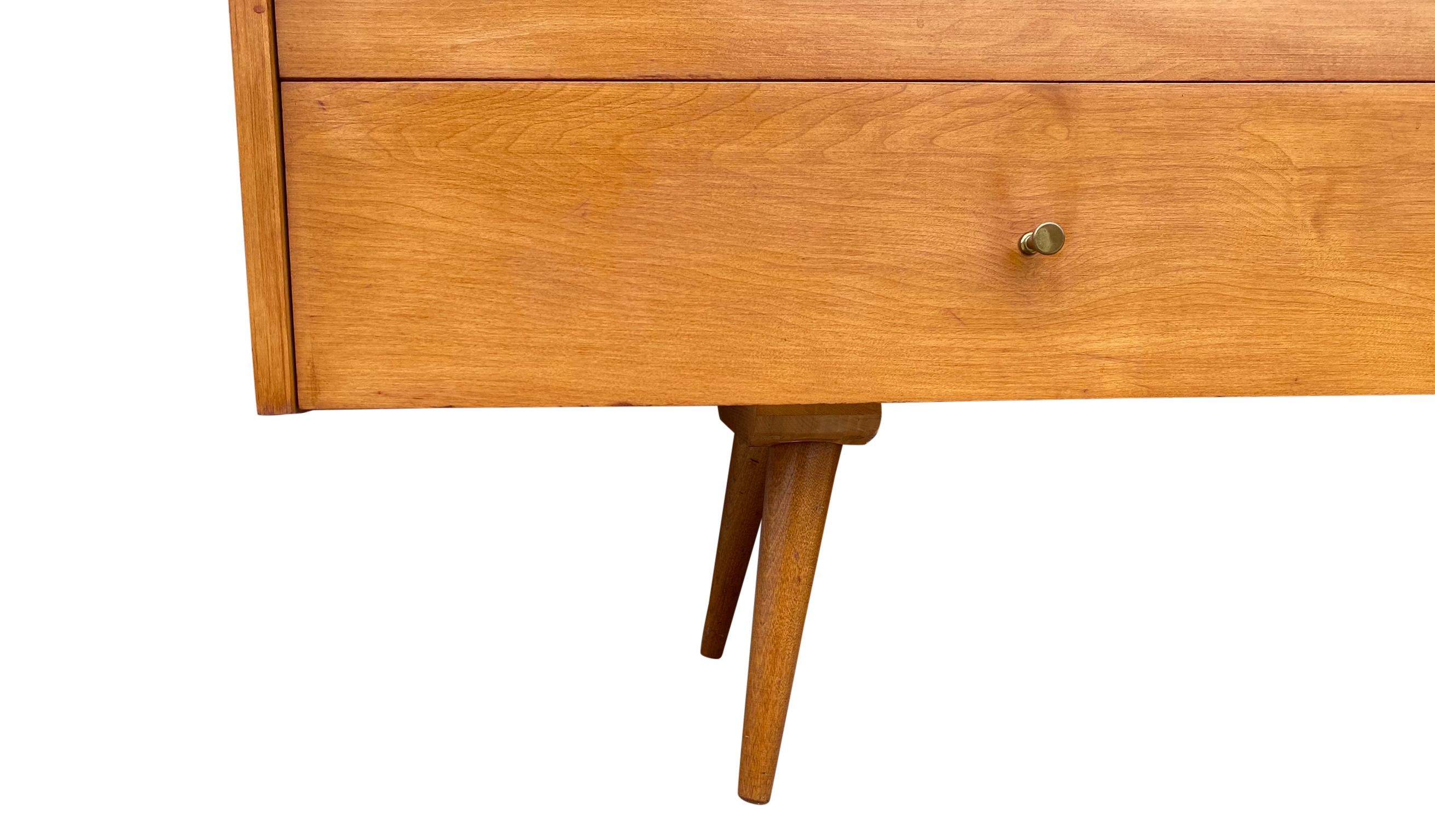 Midcentury Paul McCobb 8-Drawer Dresser Credenza #1507 Maple Brass Blonde Finish 3