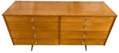 Midcentury Paul McCobb 8-Drawer Dresser Credenza #1507 Maple Ring Pulls