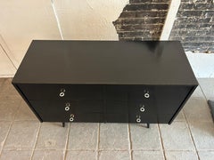 Midcentury Paul McCobb Black 6 Drawer Dresser Credenza #1509 Ring Pulls