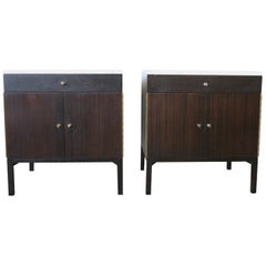 Midcentury Paul McCobb Calvin #7700 Nightstands Calacatta Gold Marble Tops