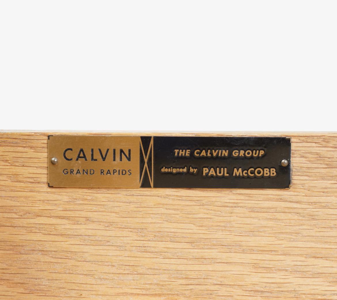 Midcentury Paul McCobb Calvin 8-Drawer Dresser Credenza #7707 Walnut Brass 1