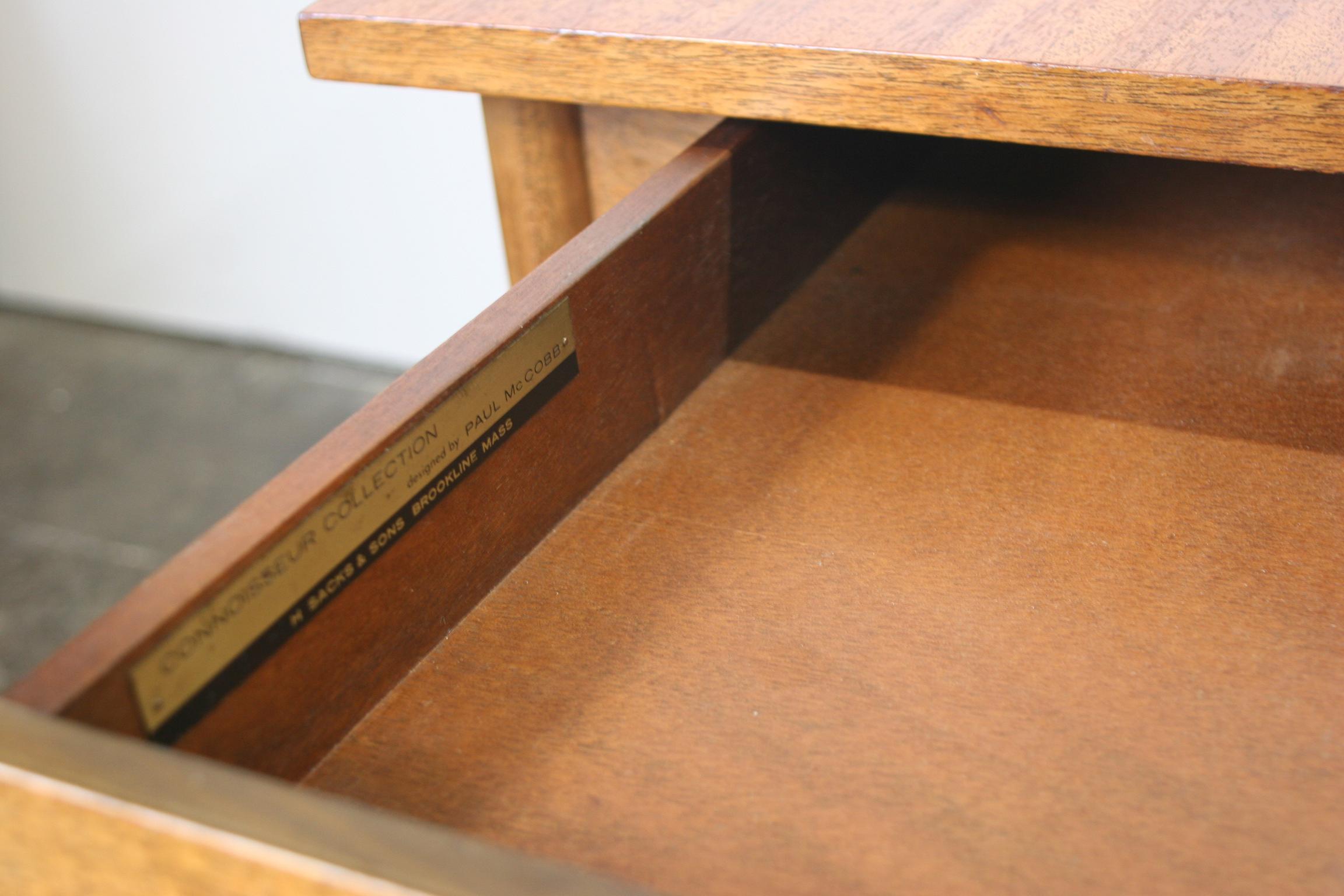 American Midcentury Paul McCobb Connoisseur Collection Single Drawer Wedge Table