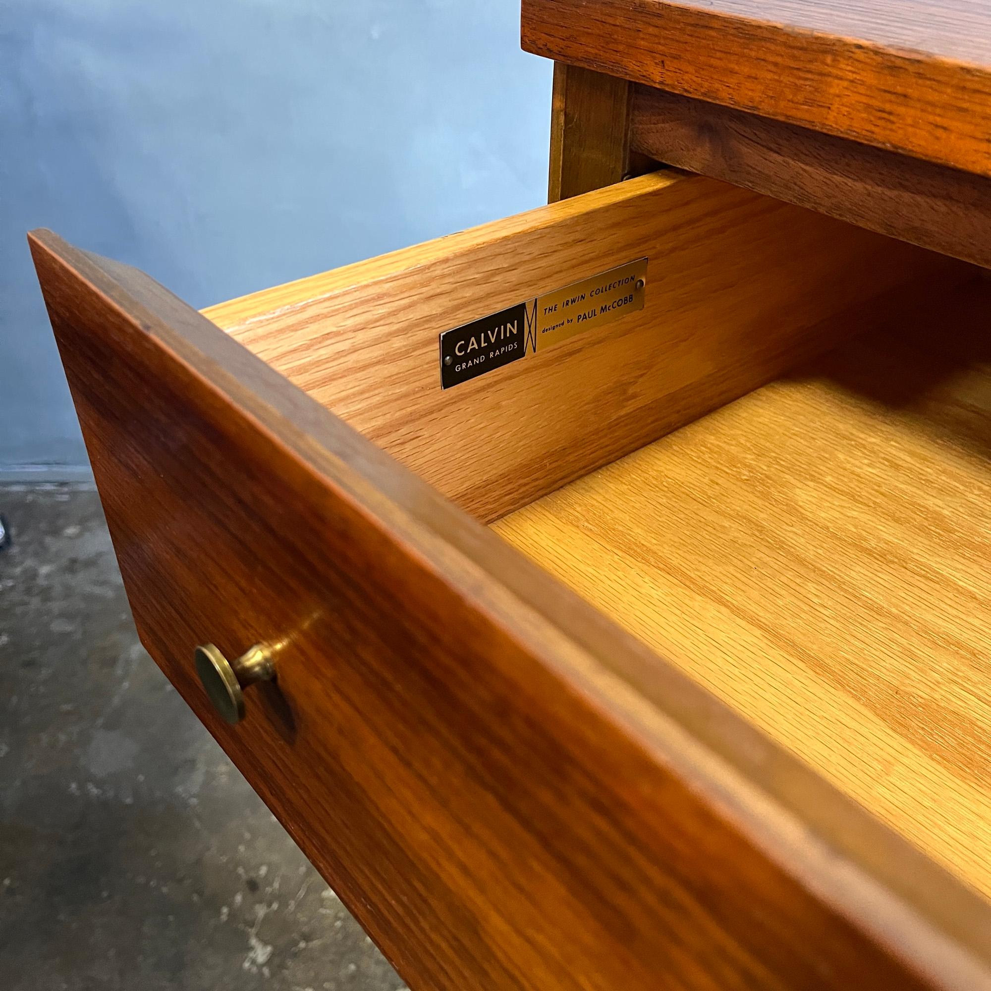 Midcentury Paul McCobb Chest of Drawers on Brass Base  In Good Condition For Sale In BROOKLYN, NY