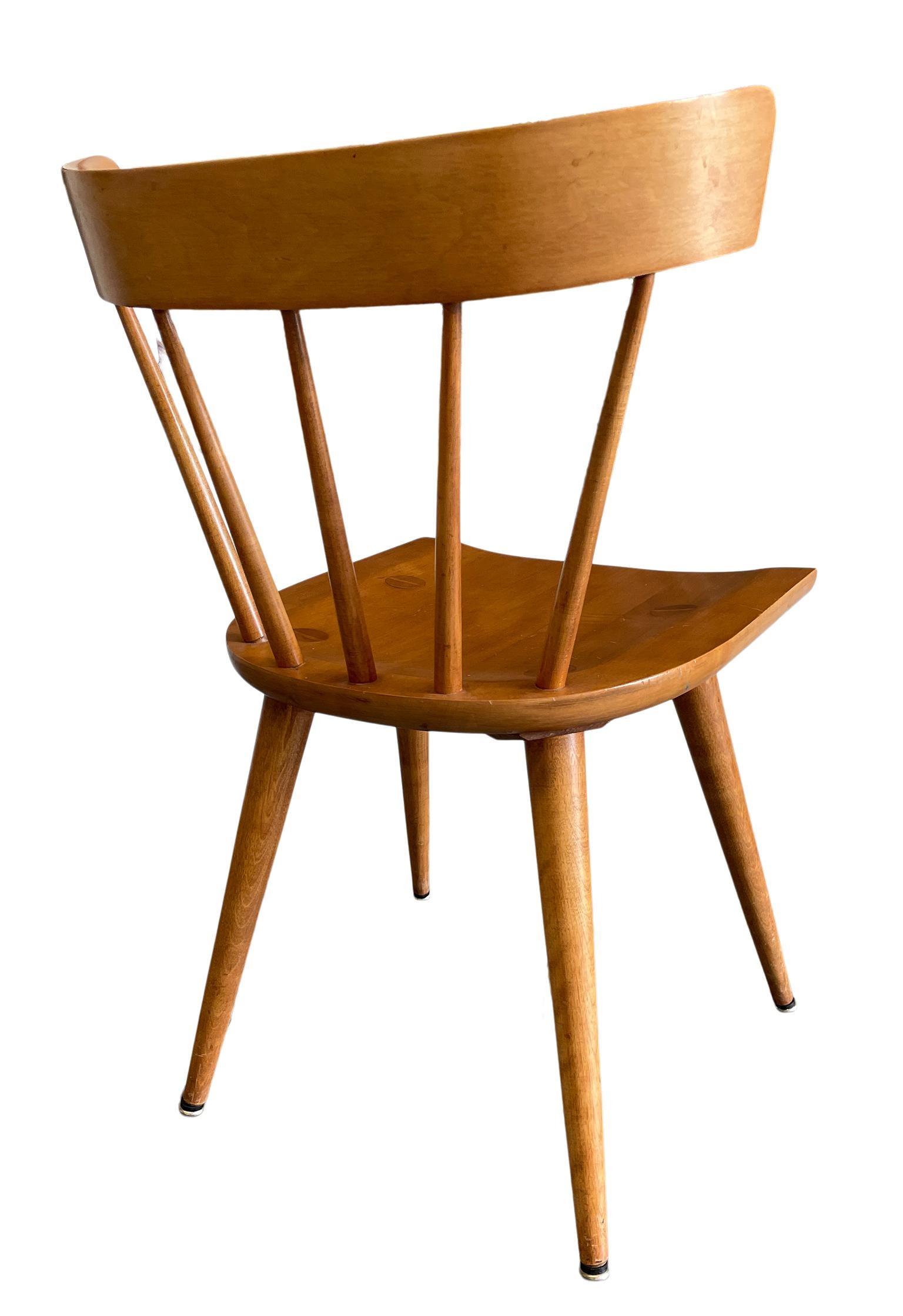 American Midcentury Paul McCobb Planner Group Dining Chairs Maple Spindle Back Chairs For Sale