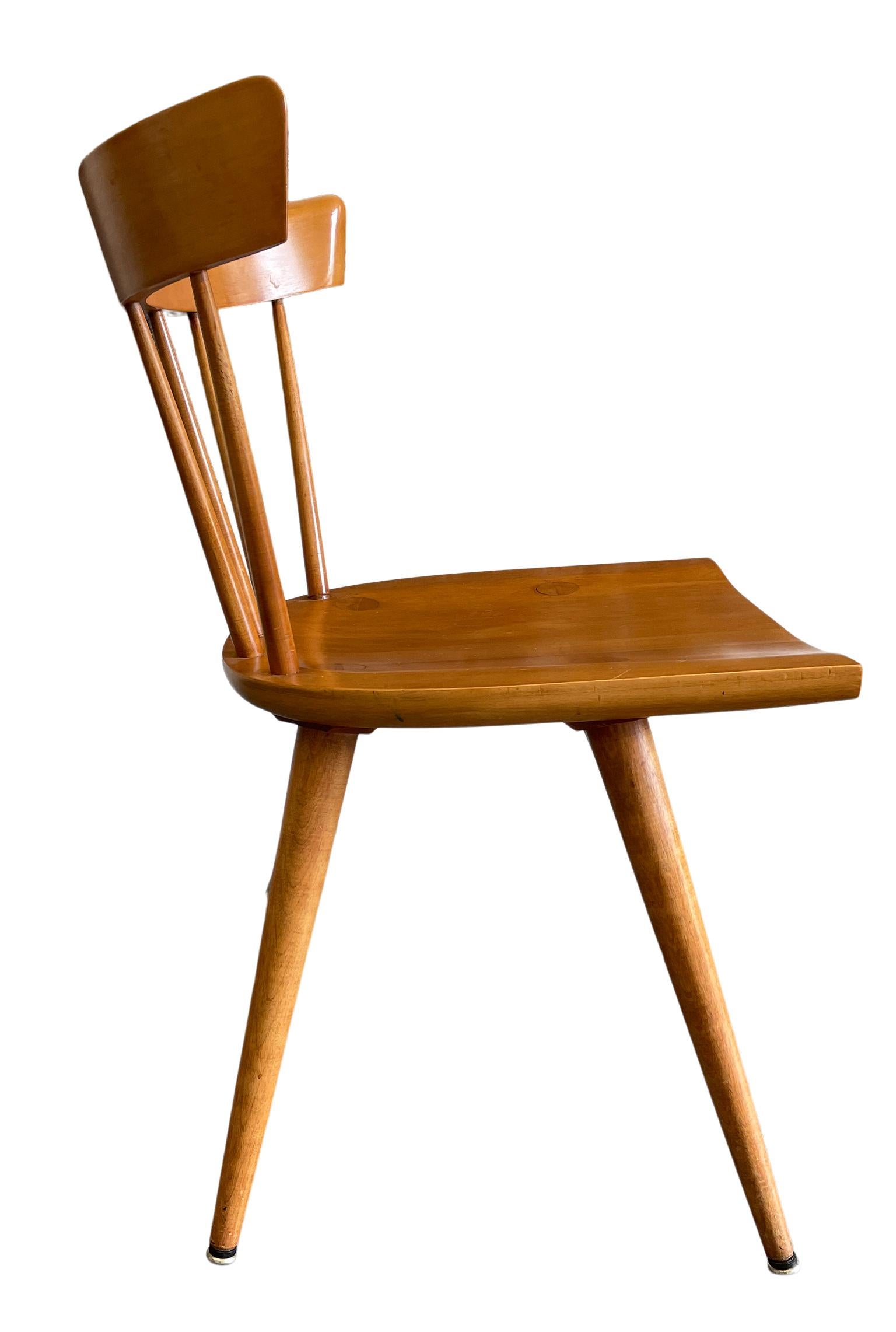 Mid-Century Paul McCobb Planner Group Dining Chairs Maple Spindle Back Chairs In Good Condition In BROOKLYN, NY