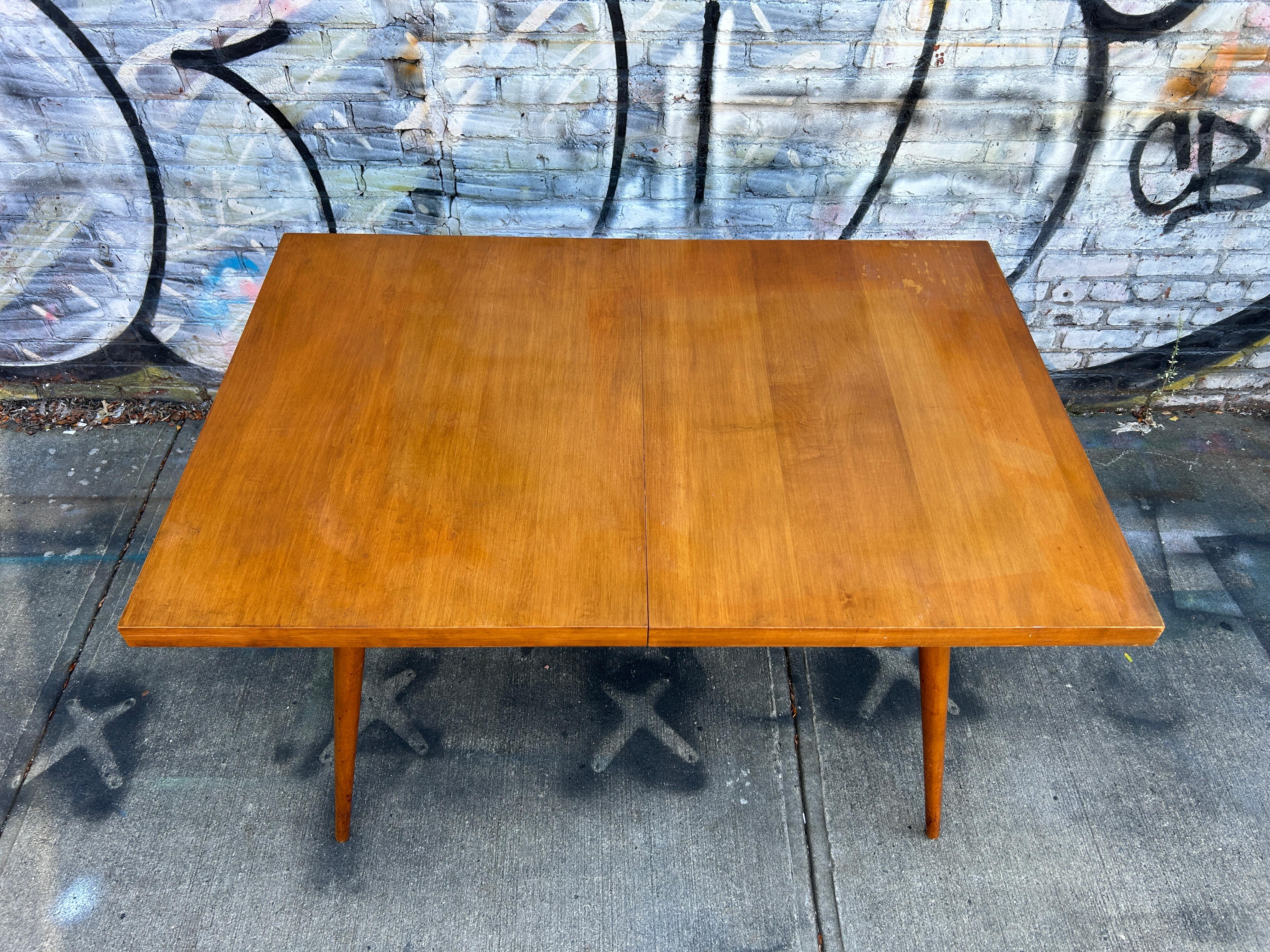 Mid-Century Modern Midcentury Paul McCobb Planner Group rectangle Maple #1522 Dining Table 2 leaves For Sale