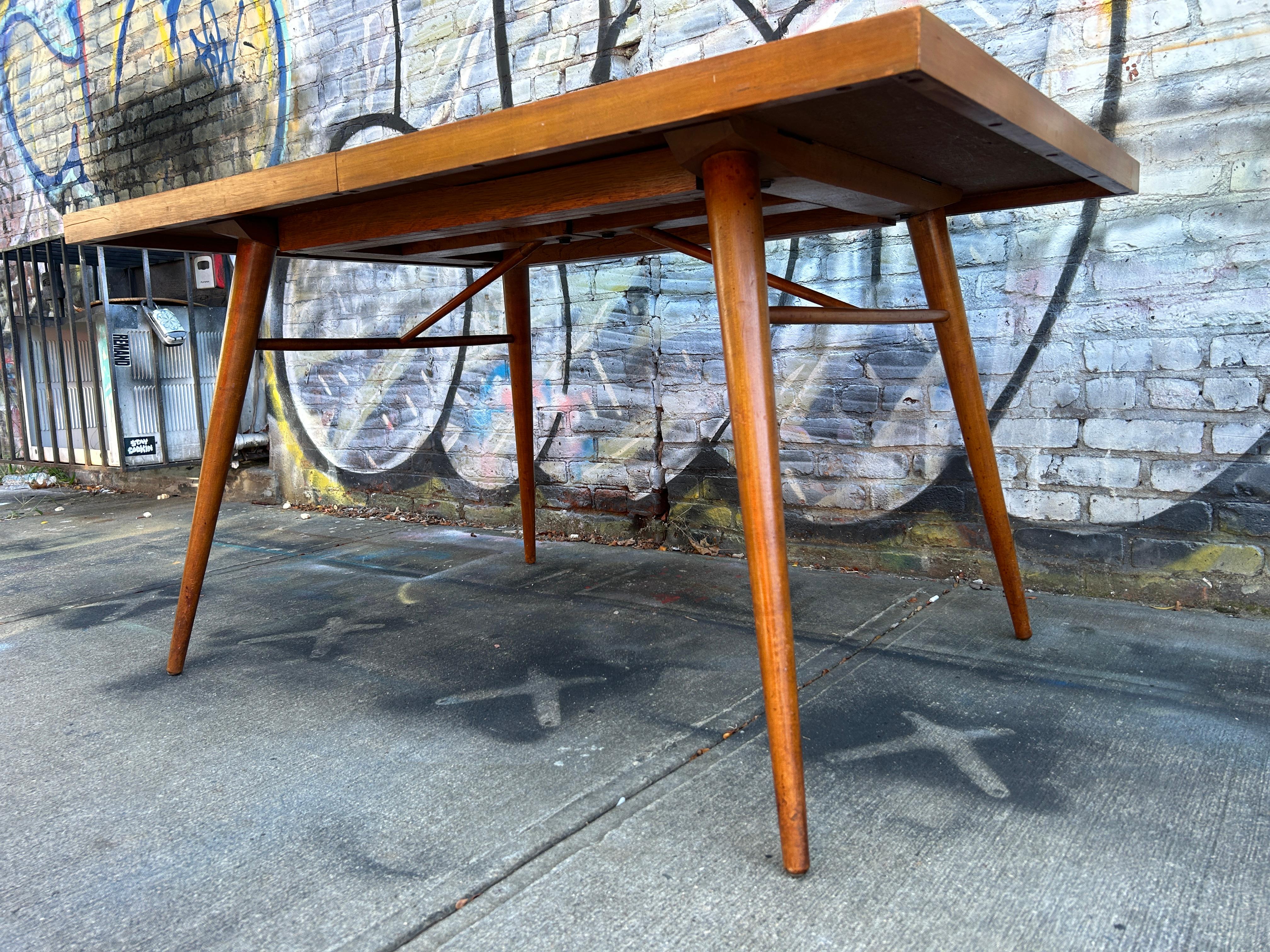 American Midcentury Paul McCobb Planner Group rectangle Maple #1522 Dining Table 2 leaves For Sale