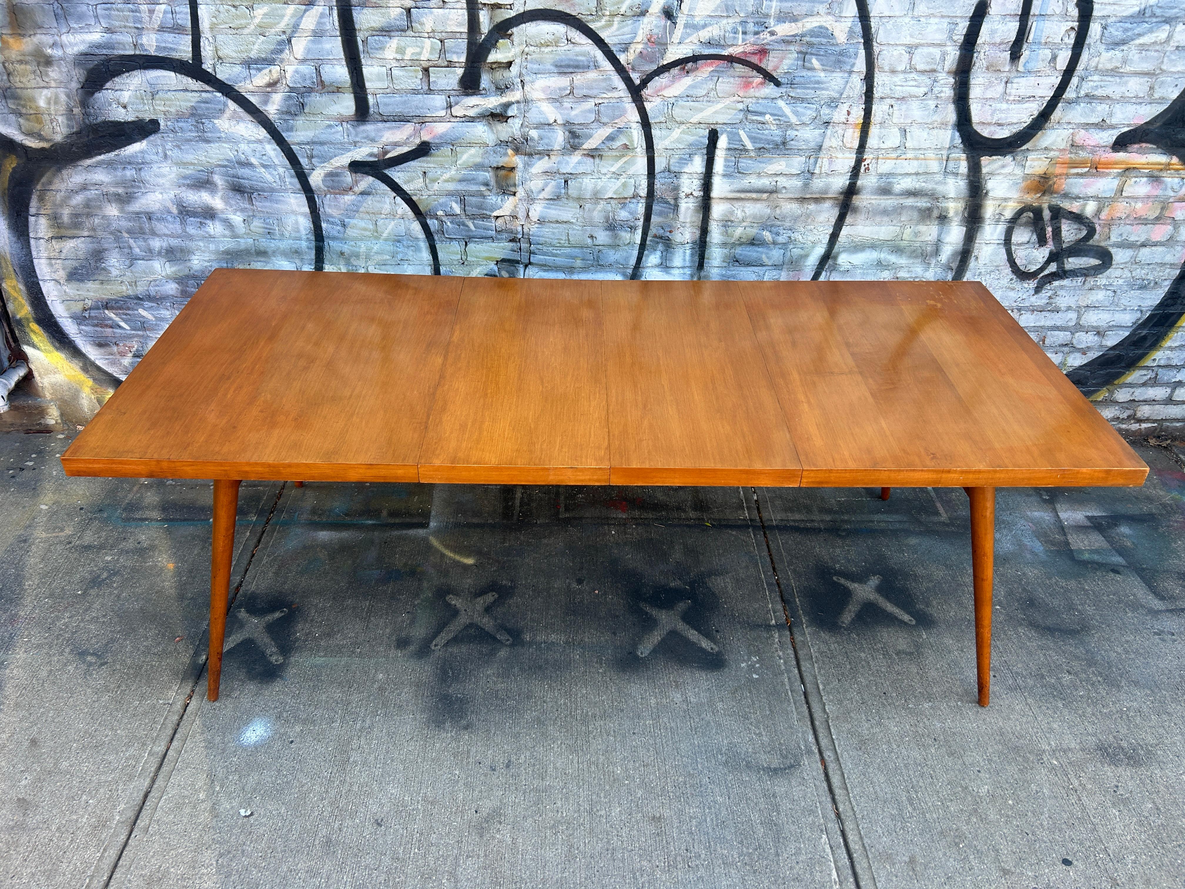 Woodwork Midcentury Paul McCobb Planner Group rectangle Maple #1522 Dining Table 2 leaves For Sale