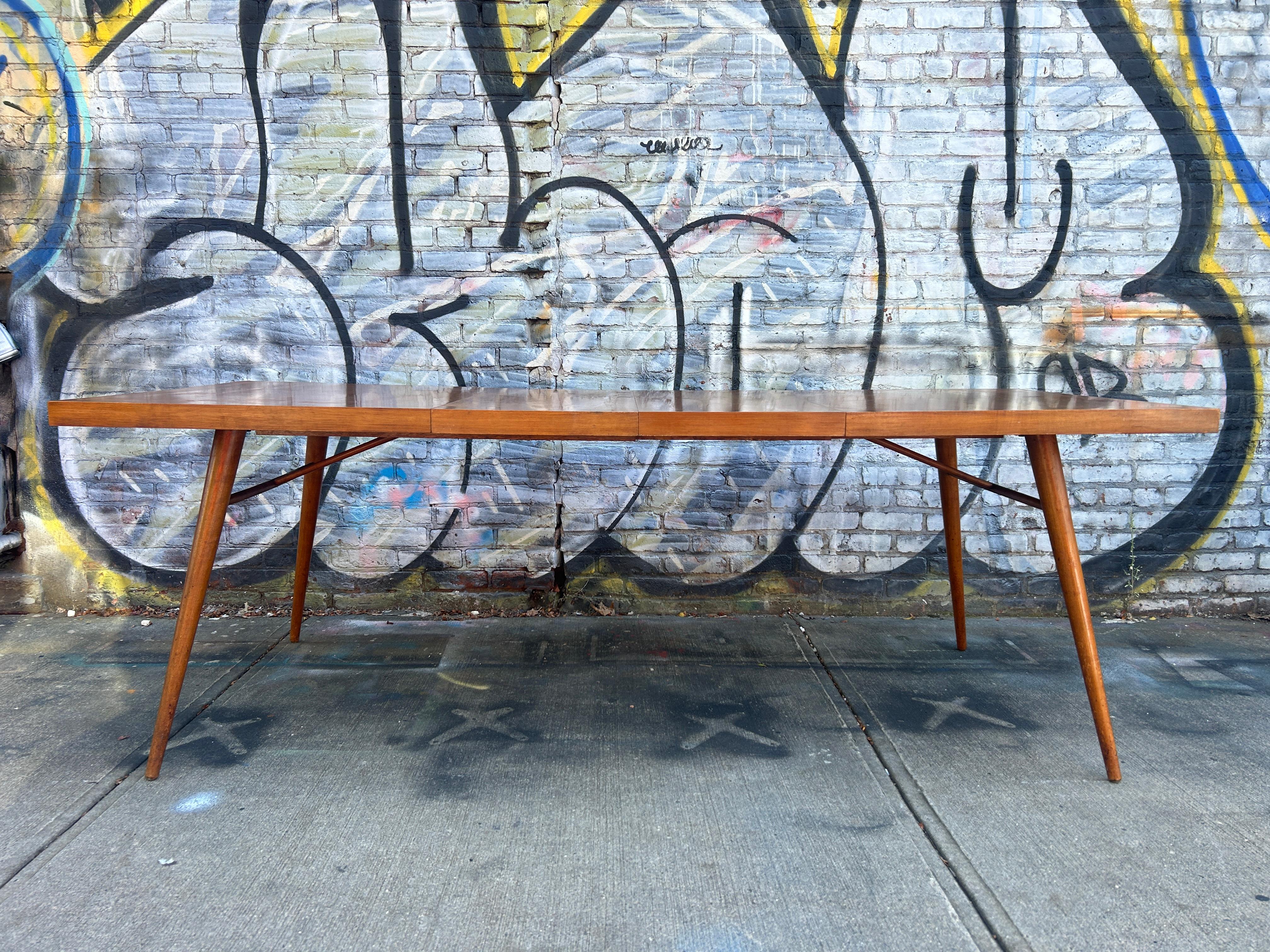 Mid-20th Century Midcentury Paul McCobb Planner Group rectangle Maple #1522 Dining Table 2 leaves For Sale