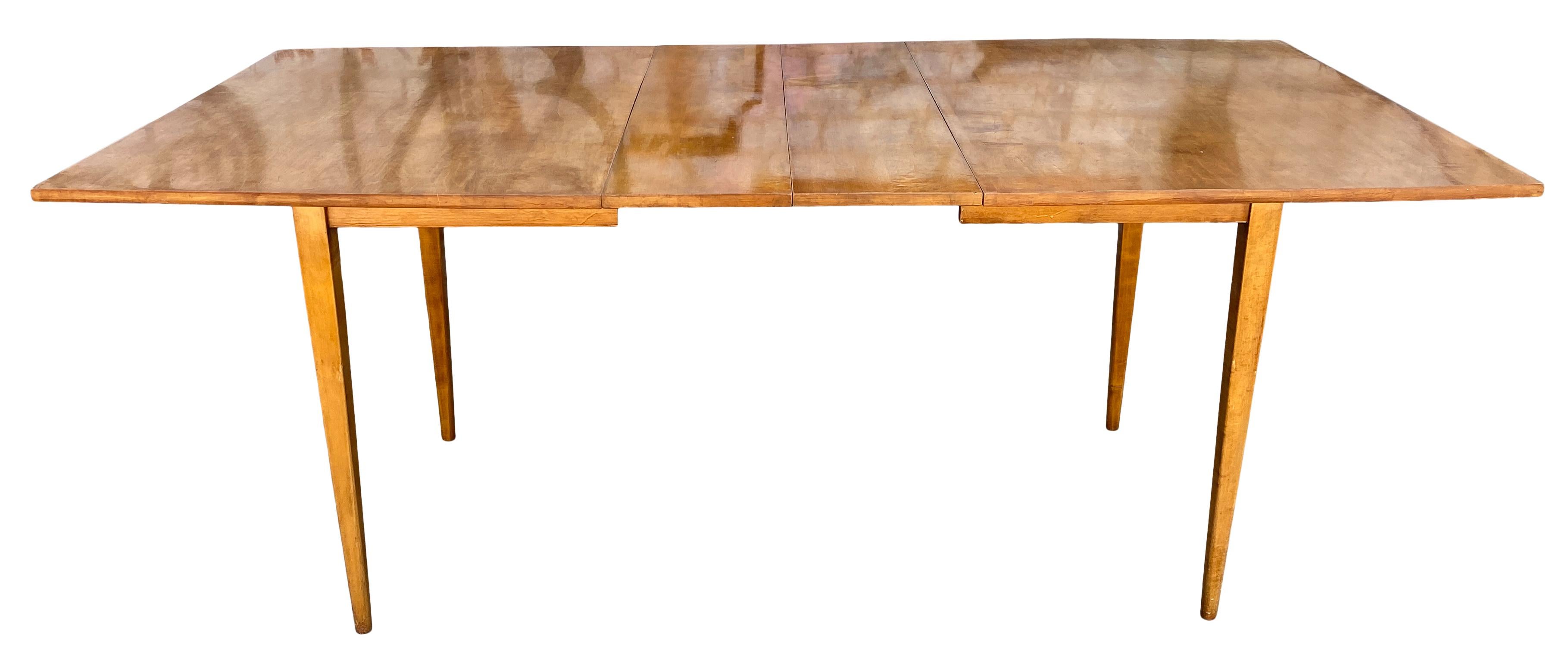 Mid-20th Century Midcentury Paul McCobb Planner Group Solid Maple Extension Dining Table