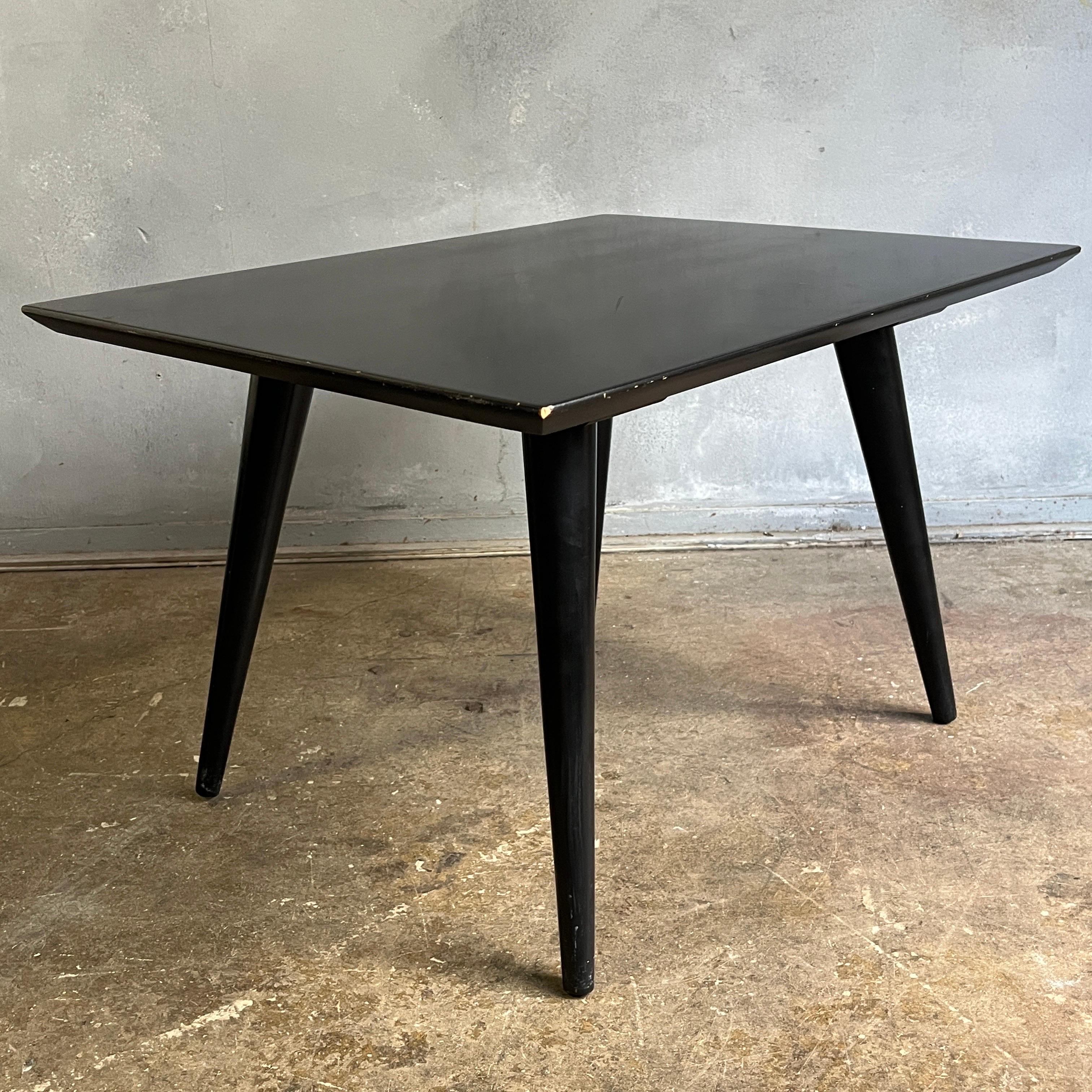 Mid-Century Modern Mid-Century Paul McCobb Side Table Black Lacquer