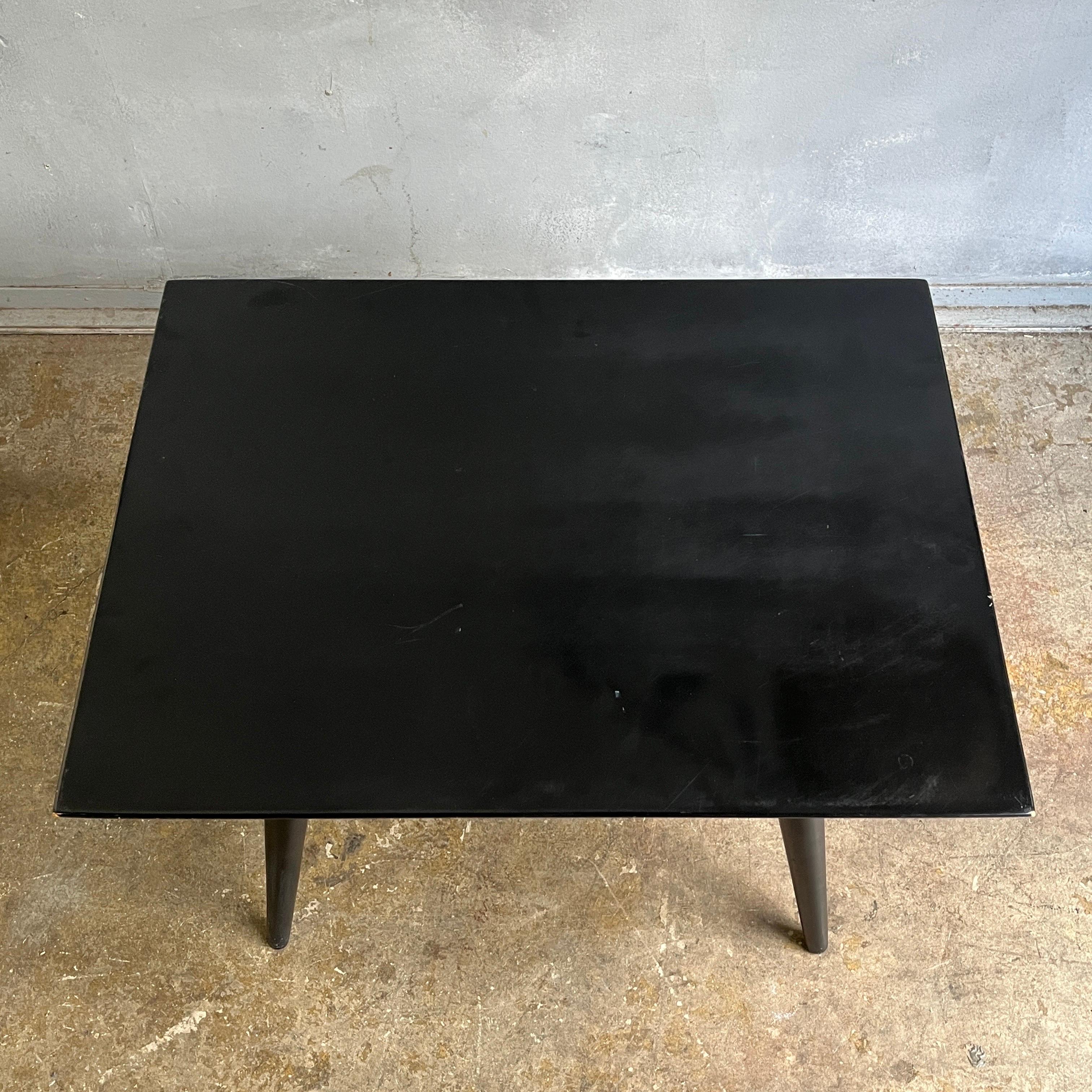 Mid-Century Paul McCobb Side Table Black Lacquer 1