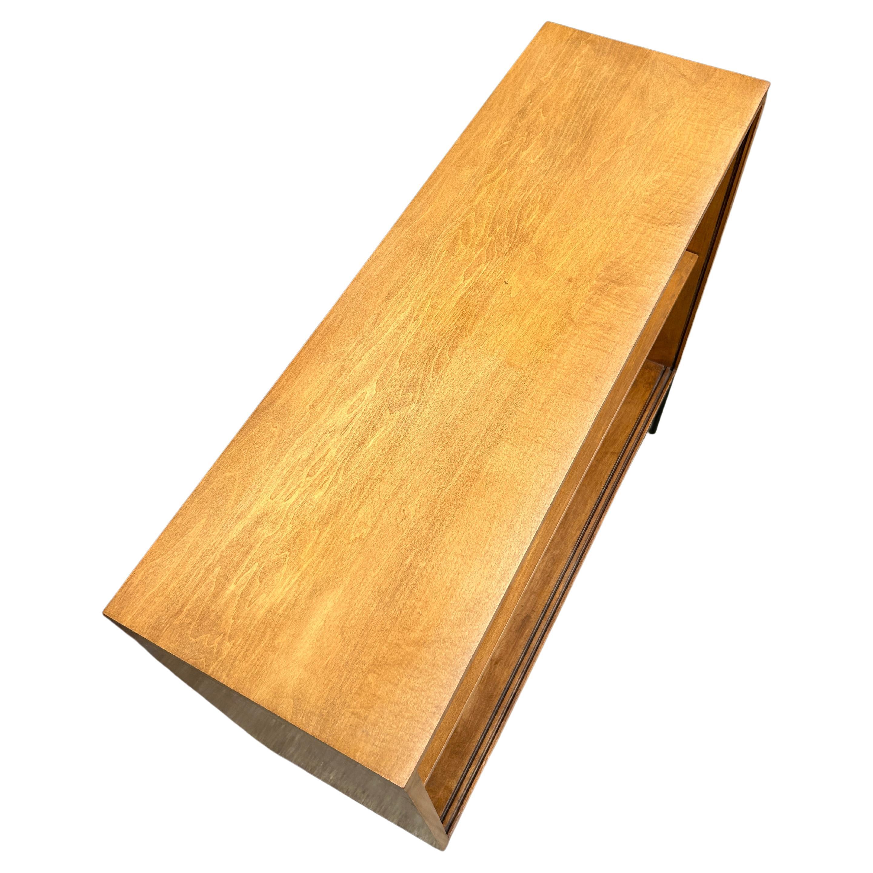 American Midcentury Paul McCobb Single Bookcase #1516 Iron Base Adjustable Shelf For Sale