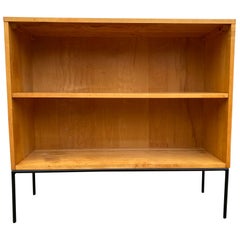 Midcentury Paul McCobb Single Bookcase #1516 Maple Iron Base