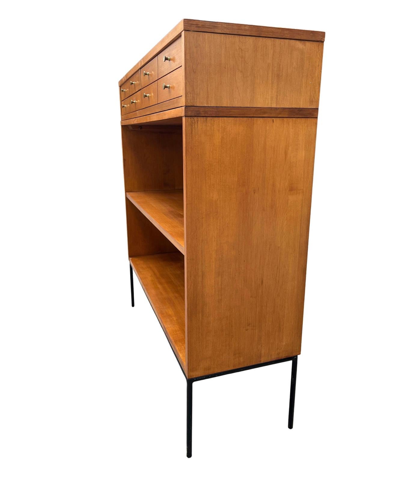 Midcentury Paul McCobb Single Bookcase with Jewelry Cabinet 3