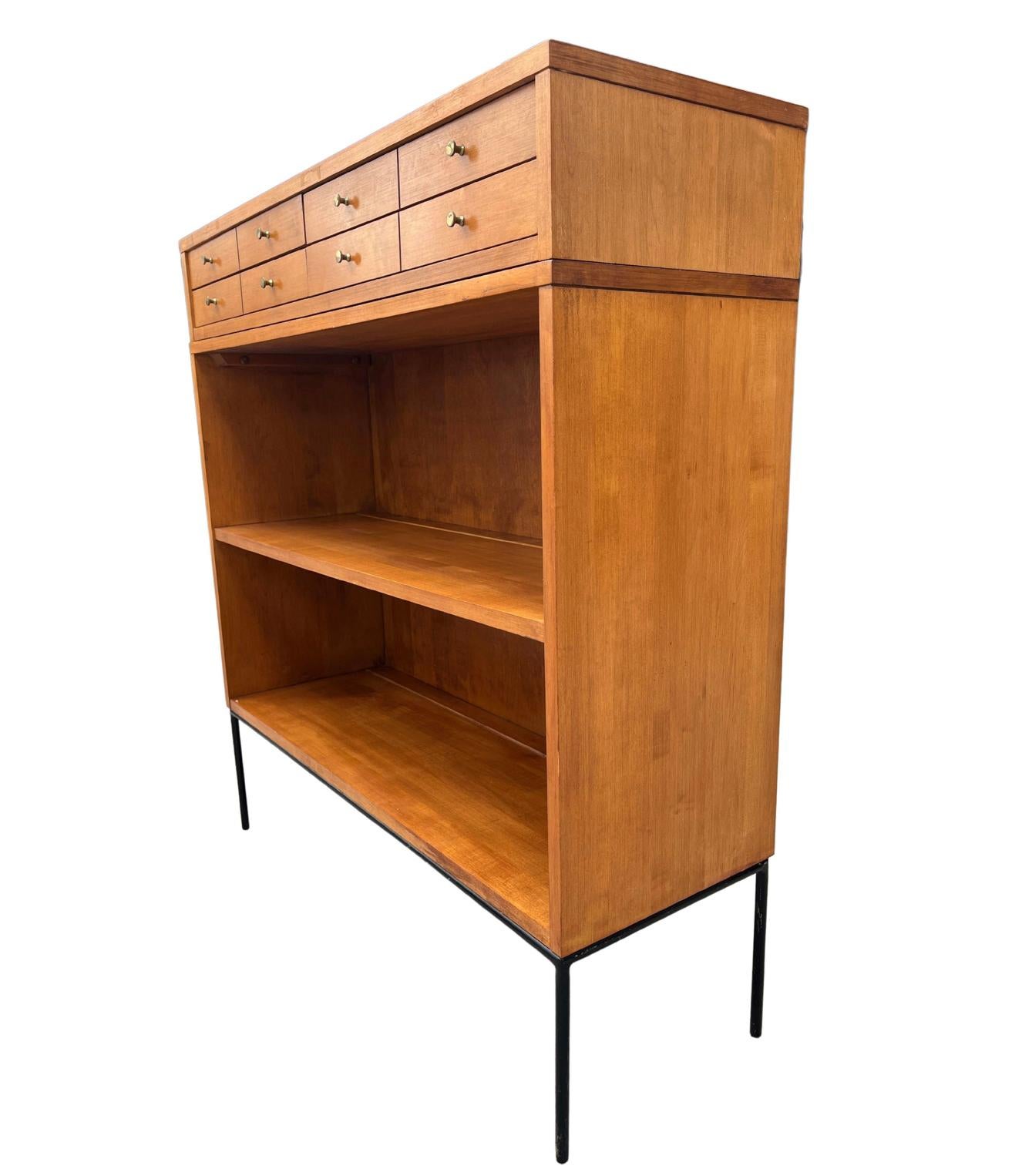 Midcentury Paul McCobb Single Bookcase with Jewelry Cabinet 5