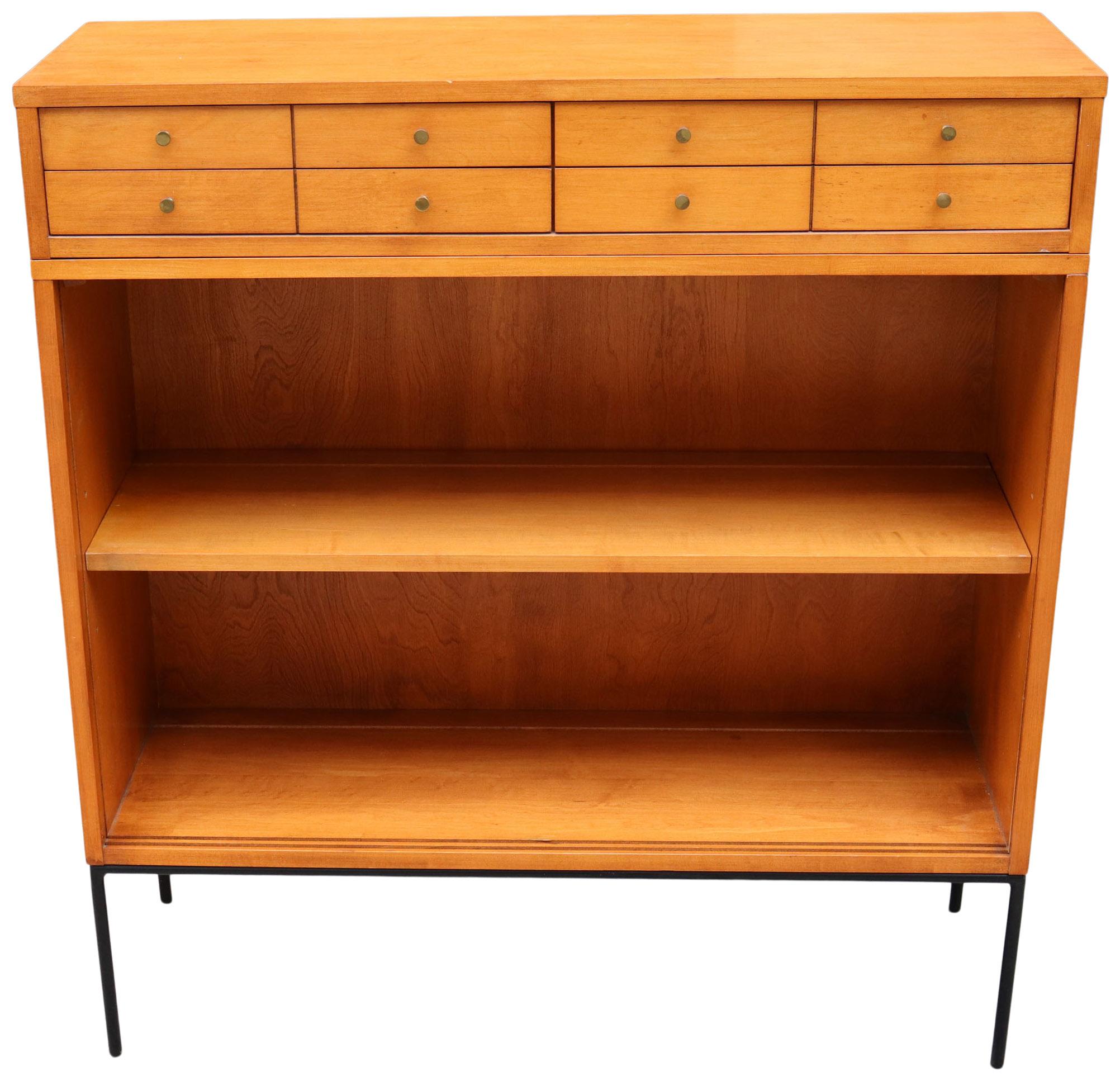 Mid-Century Modern Midcentury Paul McCobb Single Bookcase with Jewelry Cabinet