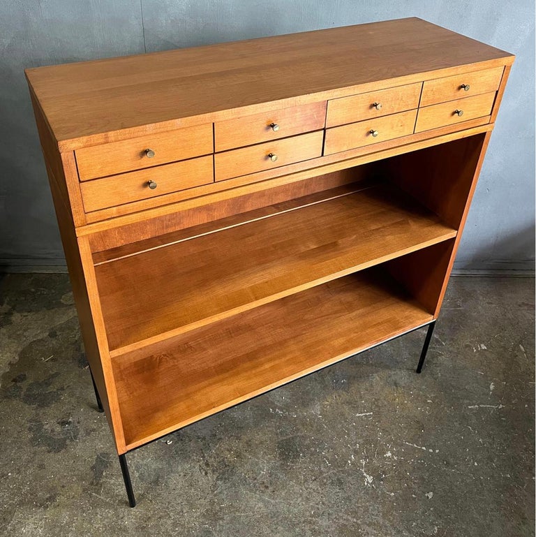 Midcentury Paul McCobb Single Bookcase with Jewelry For Sale at