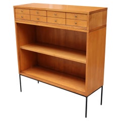 Vintage Midcentury Paul McCobb Single Bookcase with Jewelry Cabinet