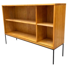 Midcentury Paul McCobb Single Bookshelf Maple on Iron Base 