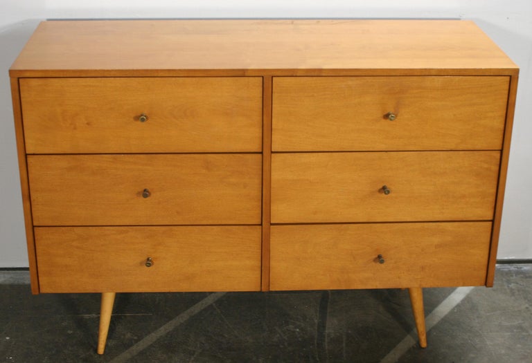Midcentury Paul Mccobb Six Drawer Dresser Credenza 1509 Blonde
