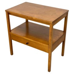Midcentury Paul McCobb Small Single Drawer blonde Nightstand rosewood knob