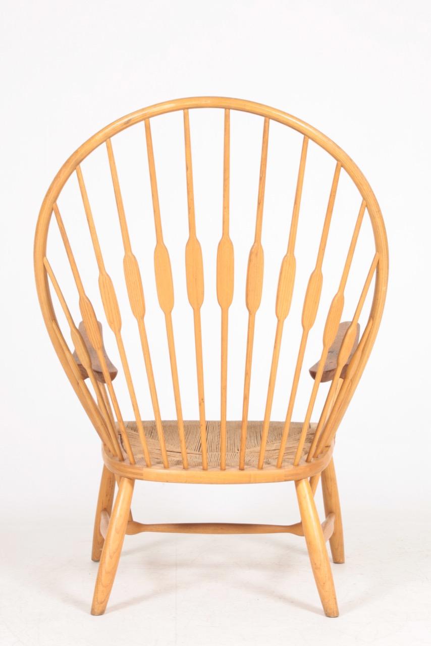 Scandinavian Modern Midcentury Peacock Chair by Hans Wegner, 1950s