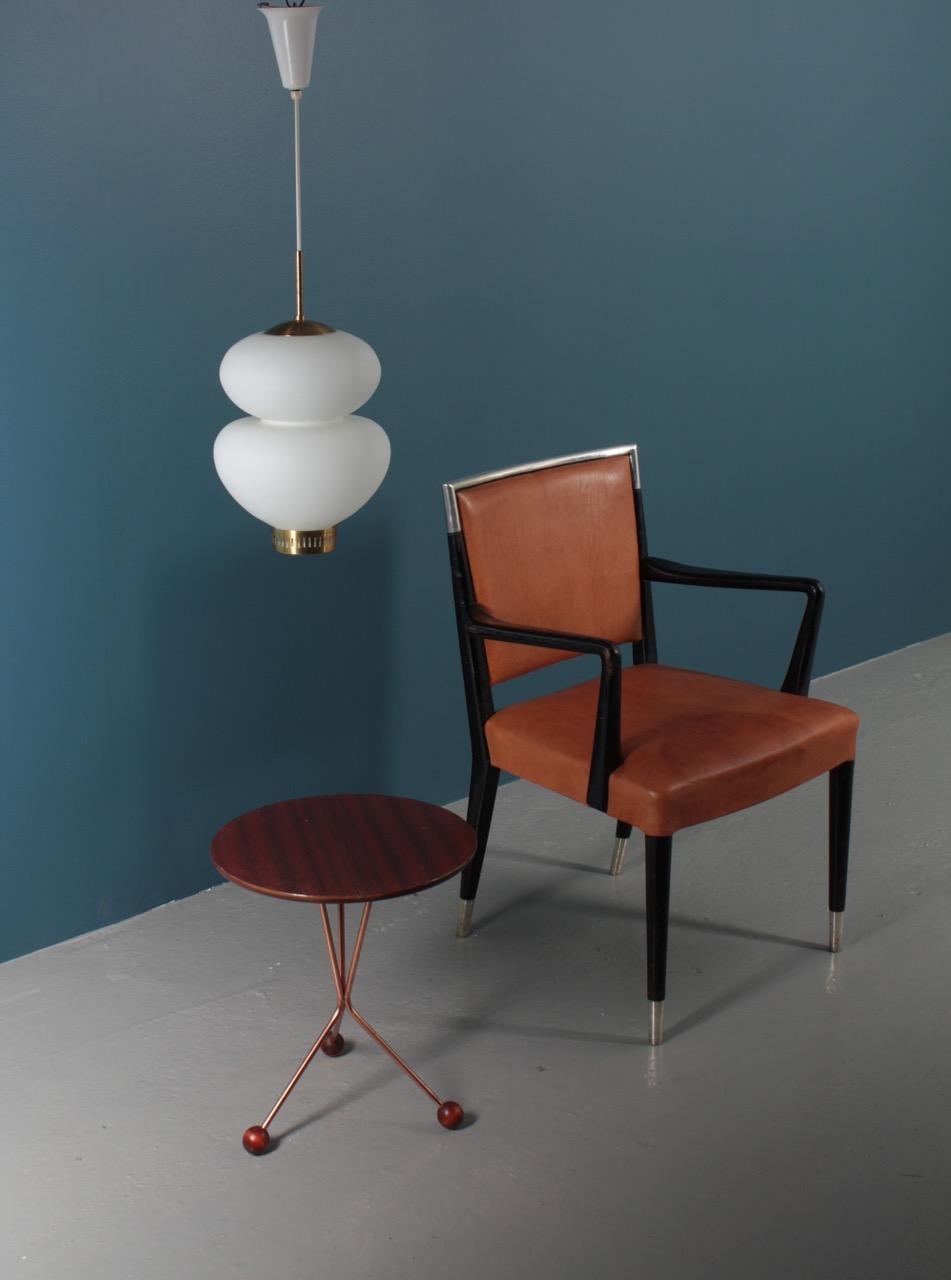 Midcentury Peanut Pendant by Bent Karlby, Danish Design, 1950s In Excellent Condition For Sale In Lejre, DK