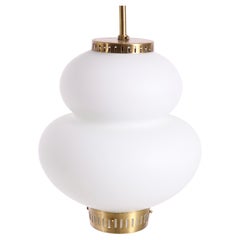 Midcentury Peanut Pendant by Bent Karlby, Danish Design, 1950s