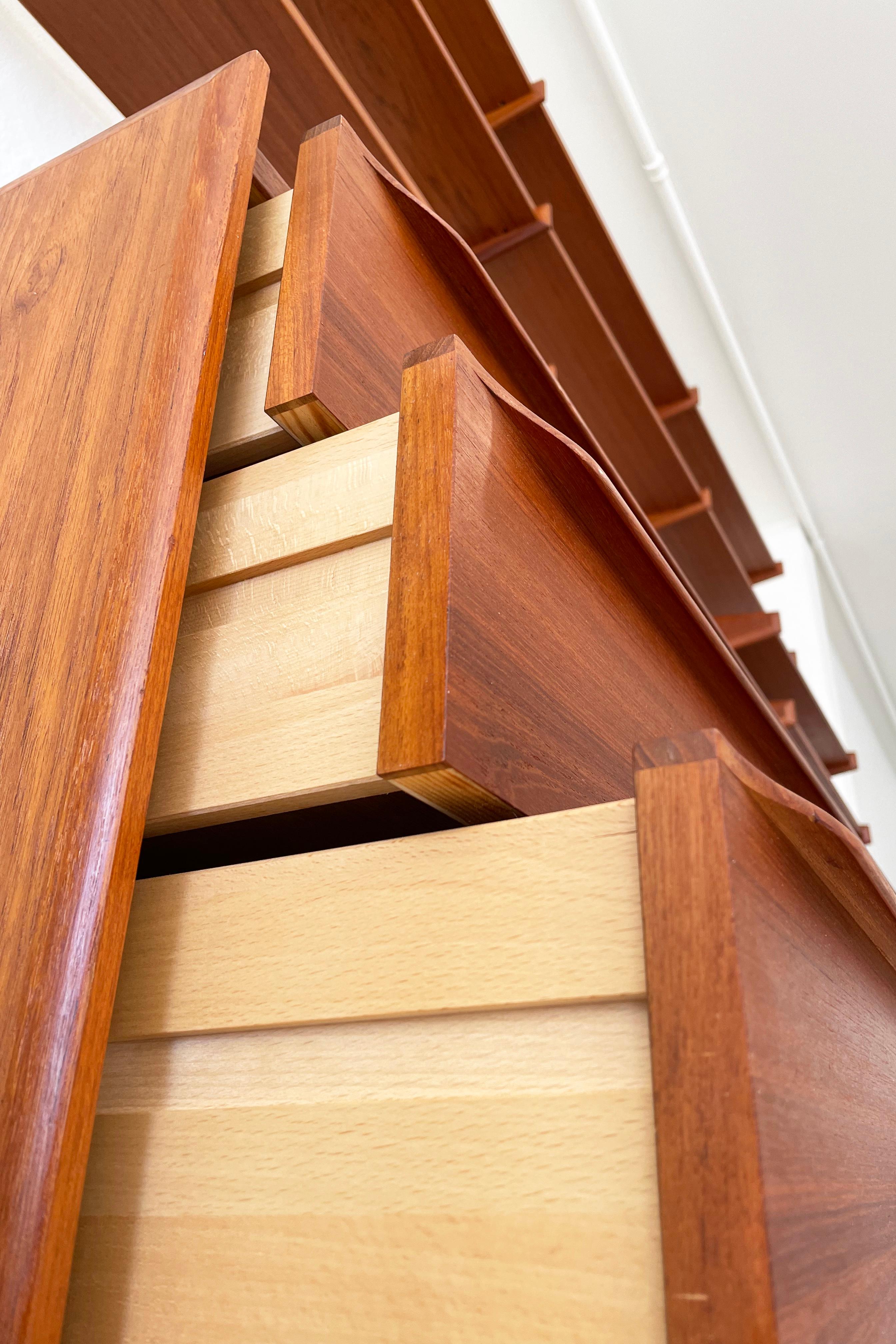 Midcentury Pega Teak Wall Unit Designed by Juul Christensen 9