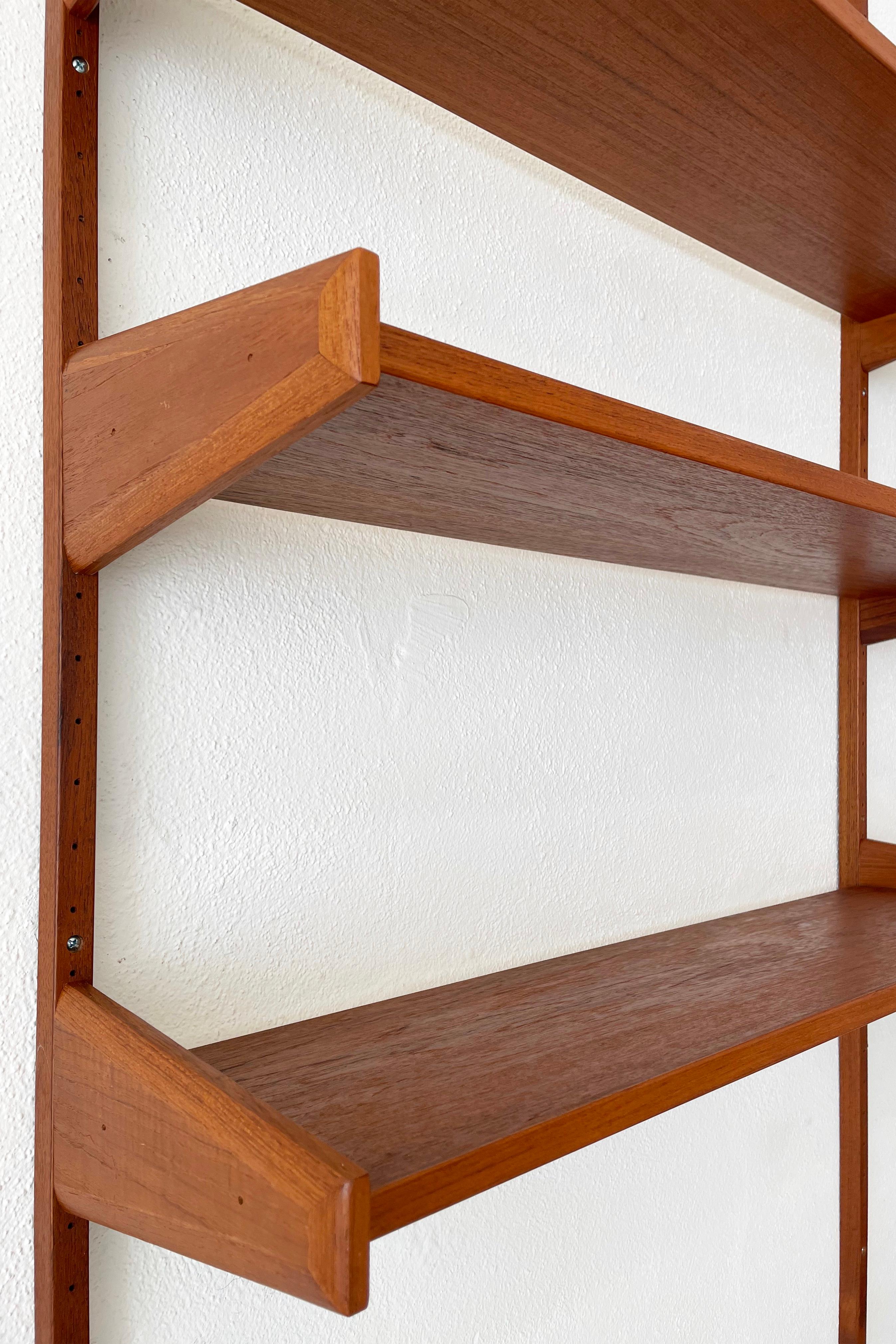 Midcentury Pega Teak Wall Unit Designed by Juul Christensen 1