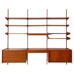 Used Midcentury Pega Teak Wall Unit Designed by Juul Christensen