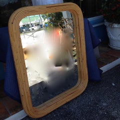 Midcentury Pencil Reed Mirror