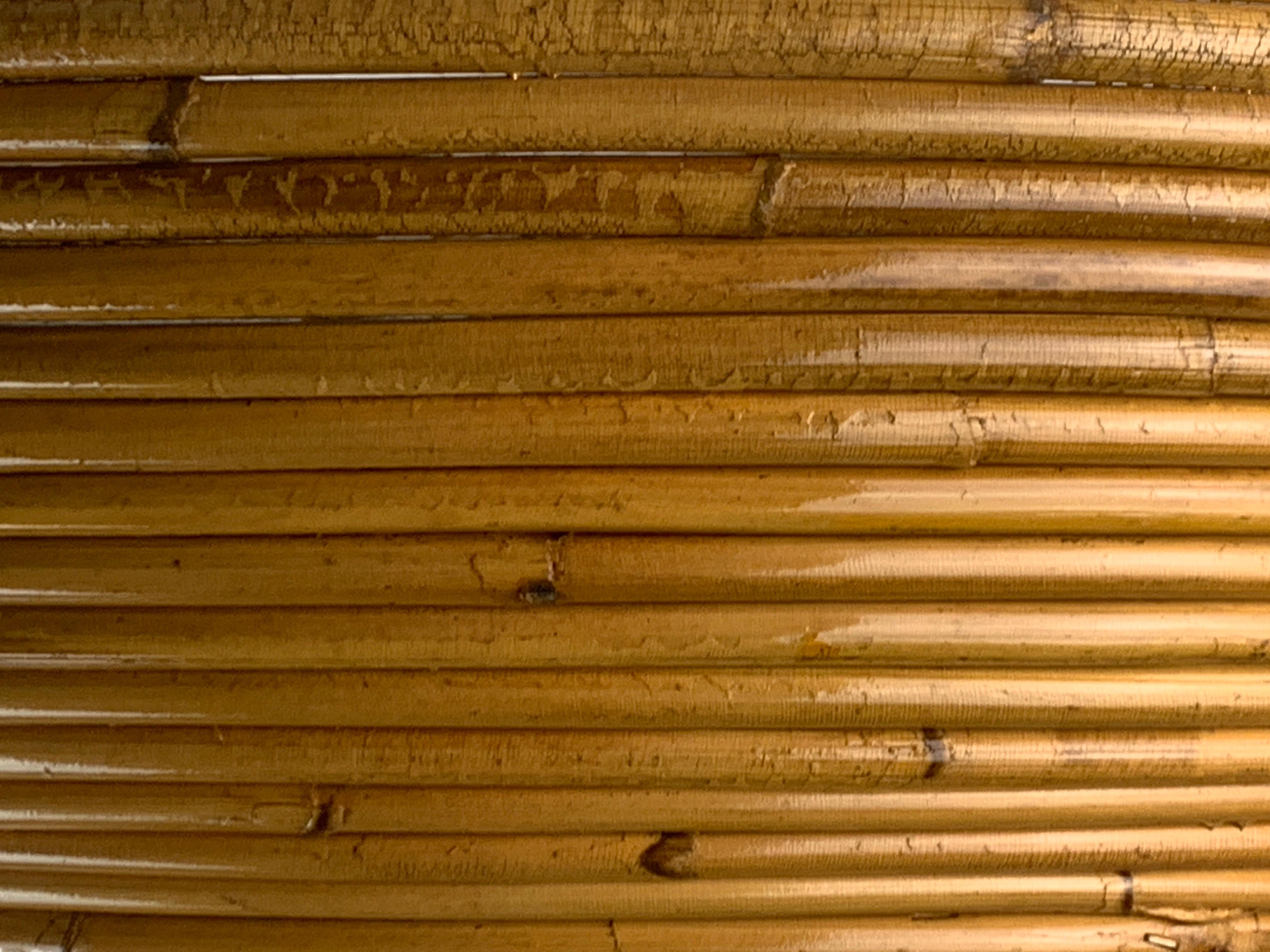 Fine XX secolo Lampada a sospensione di metà secolo in canna, rattan e bambù, Italia, anni '70 in vendita