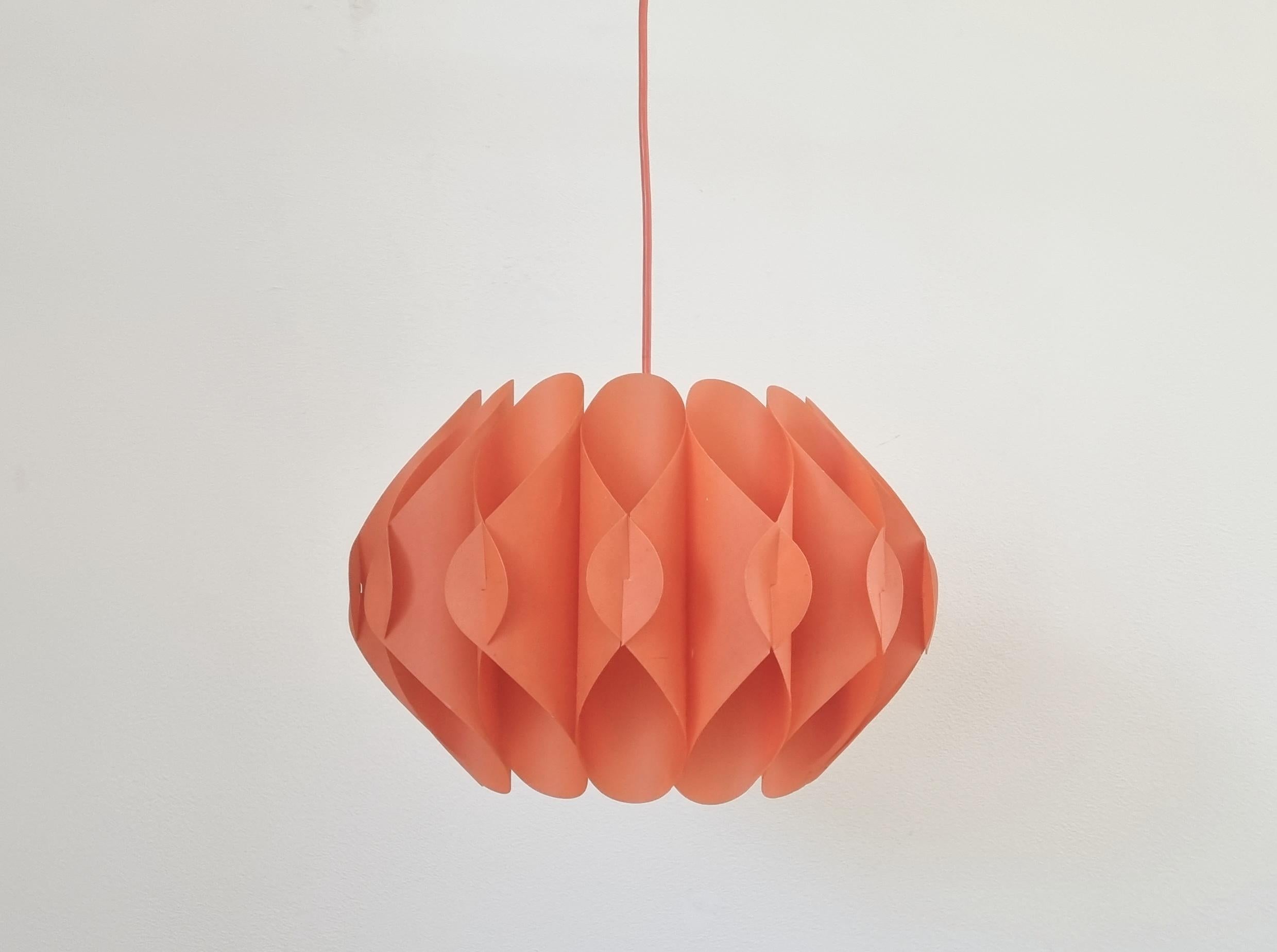 Plastic Midcentury Pendant 'Butterfly' Lars Schiøler for Hoyrup, Denmark, 1960s For Sale