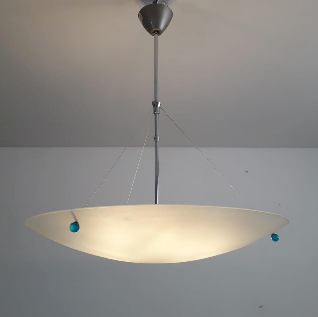Midcentury Pendant by Fontana Arte In Good Condition For Sale In Los Angeles, CA