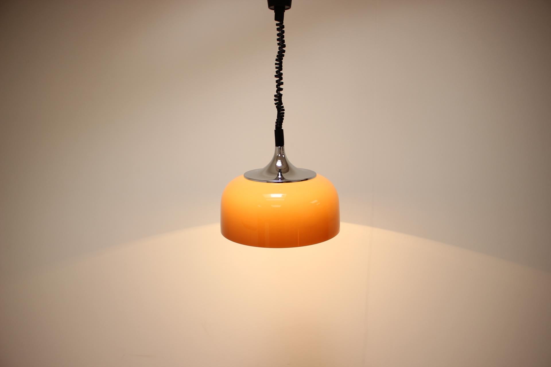 Metal Midcentury Pendant by Harvey Guzzini for Meblo, Italy For Sale