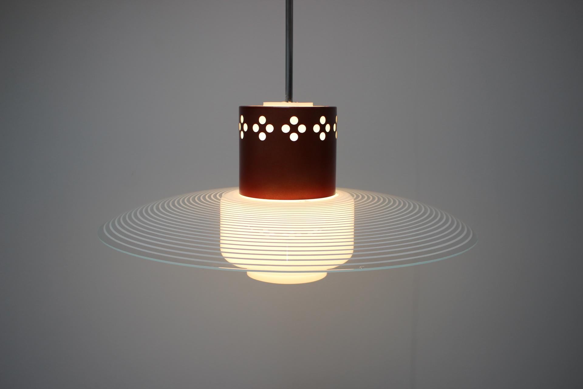 Midcentury Pendant by Valašské Meziříčí, Czechoslovakia, 1970s For Sale 5