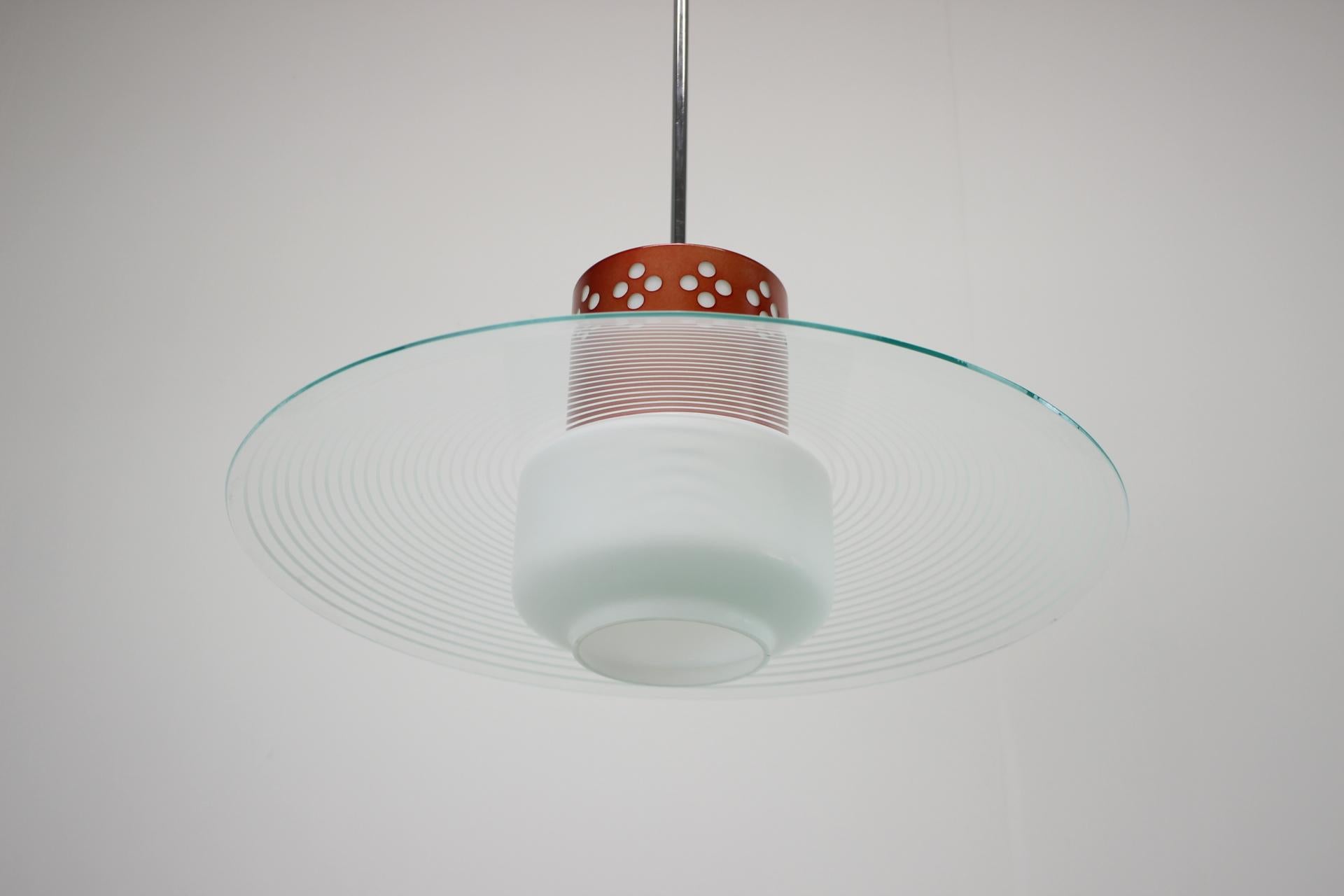 Mid-Century Modern Midcentury Pendant by Valašské Meziříčí, Czechoslovakia, 1970s For Sale