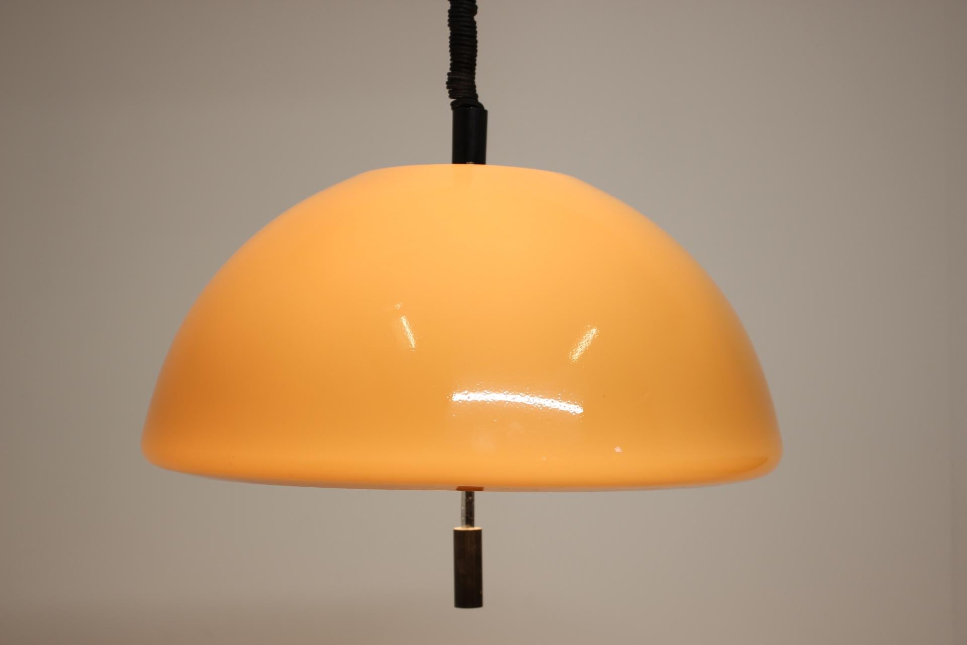 Mid-Century Modern Midcentury Pendant Designed by Harvey Guzzini for Meblo, Space Age, 1970s For Sale